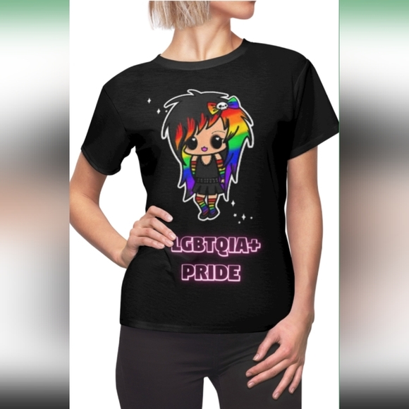 LGBTQIA+ Pride Women's Cut & Sew Tee - Picture 5 of 6